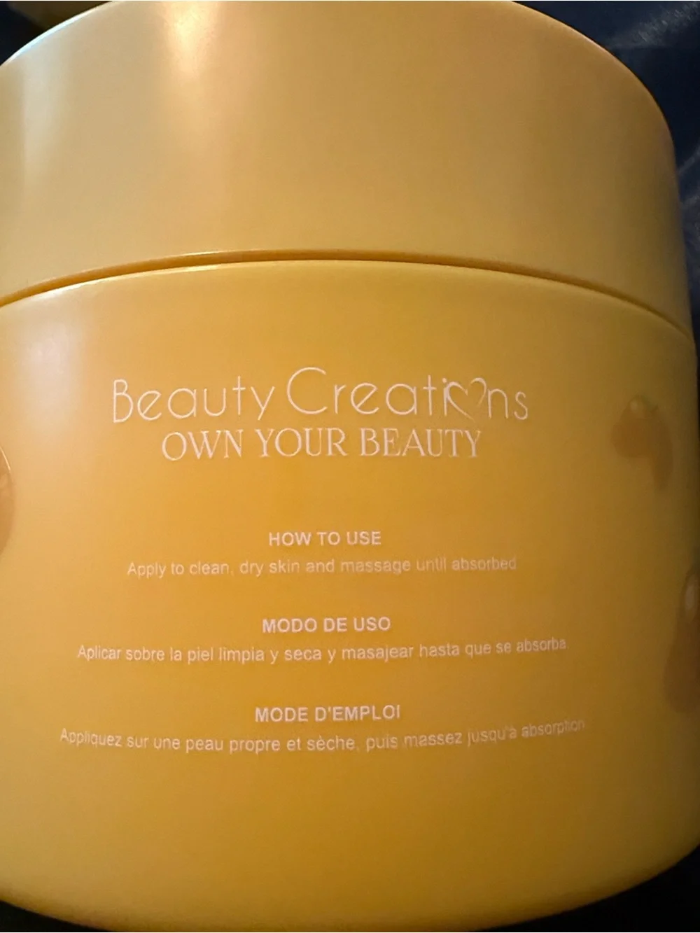 Beauty Creations Yellow Mango With It Body Butter